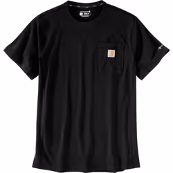 Carhartt Force Relaxed Fit Midweight Short Sleeve Pocket Maglietta, nero, dimensione L per uomo