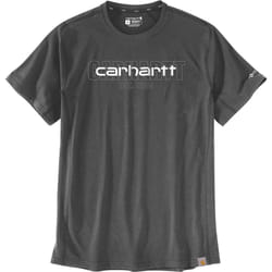 Carhartt Force Relaxed Fit Midweight Short-Sleeve Logo Graphic Maglietta, grigio-bianco, dimensione L per uomo
