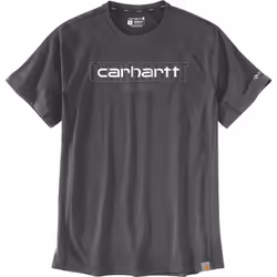Carhartt Force Relaxed Fit Midweight Short-Sleeve Logo Graphic Maglietta, grigio-bianco, dimensione L per uomo