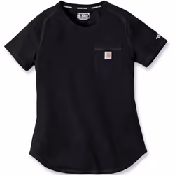 Carhartt Force Relaxed Fit Midweight Pocket Maglietta da donna, nero, dimensione XL per donne