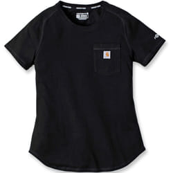 Carhartt Force Relaxed Fit Midweight Pocket Maglietta da donna, nero, dimensione XL per donne
