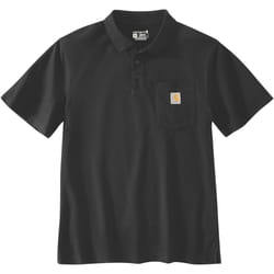 Carhartt Loose Fit Short-Sleeve Pocket Polo, nero, dimensione L per uomo