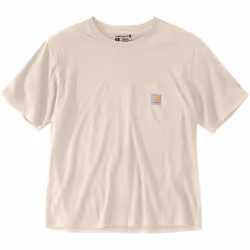 Carhartt Loose Fit Lightweight Short Sleeve Crewneck Ladies Maglietta, beige, dimensione M per donne