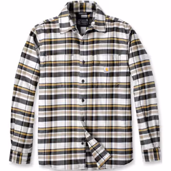 Carhartt Rugged Flex Relaxed Fit Midweight Flannel Long-Sleeve Plaid Camicia, beige, dimensione 2XL per uomo