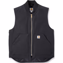 Carhartt Relaxed Fit Firm Duck Insulated Rib Collar Veste, nero, dimensione XL per uomo