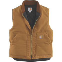 Carhartt Relaxed Fit Firm Duck Insulated Rib Collar Veste, marrone, dimensione M per uomo