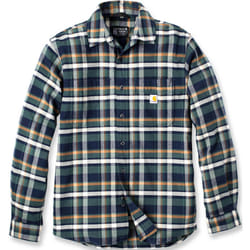 Carhartt Rugged Flex Relaxed Fit Midweight Flannel Long-Sleeve Plaid Camicia, blu, dimensione 2XL per uomo