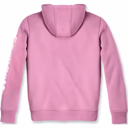 Carhartt Clarksburg Logo Felpa con cappuccio da donna, bianco-rosa, dimensione XS per donne