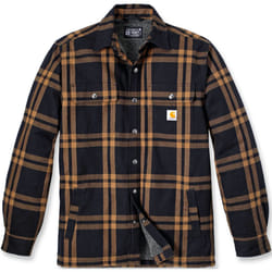 Carhartt Relaxed Fit Flannel Sherpa Lined Camicia, nero-marrone, dimensione 2XL per uomo