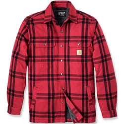 Carhartt Relaxed Fit Flannel Sherpa Lined Camicia, nero-rosso, dimensione XL per uomo