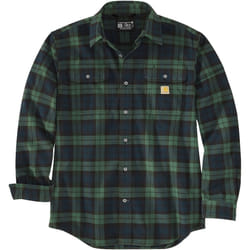 Carhartt Loose Fit Heavyweight Flannel Long-Sleeve Plaid Camicia, verde, dimensione S per uomo