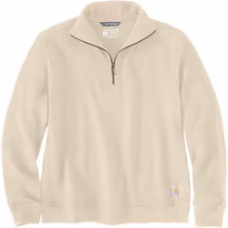 Carhartt Relaxed Fit Half Zip Felpa da donna, beige, dimensione S per donne