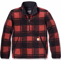 Carhartt Loose Fit Fleece Felpa, nero-rosso, dimensione M per uomo