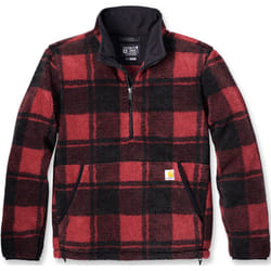 Carhartt Loose Fit Fleece Felpa, nero-rosso, dimensione M per uomo