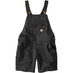 Carhartt Rugged Flex Relaxed Fit Canvas Ladies Salopette corte, nero, dimensione L per uomo