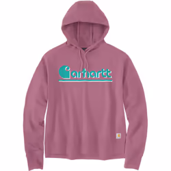Carhartt Loose Fit Fall Graphic Felpa con cappuccio da donna, rosa, dimensione XL per donne