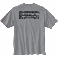 Carhartt Relaxed Fit Short-Sleeve Streetcar Graphic Maglietta, grigio, dimensione L per uomo