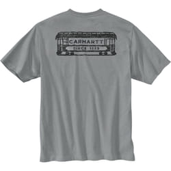 Carhartt Relaxed Fit Short-Sleeve Streetcar Graphic Maglietta, grigio, dimensione L per uomo