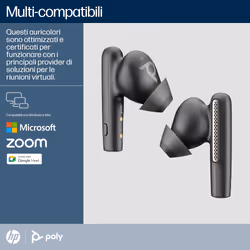 POLY Auricolari nerofumo Voyager Free 60 UC + Adattatore BT700 USB-A + Custodia di ricarica di base - Vista aggiuntiva 4