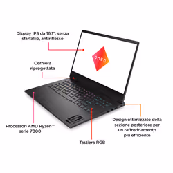 OMEN by HP OMEN Gaming Laptop 16-xf0006nl, AMD Ryzen™ 7, 3,8 GHz, 40,9 cm (16.1"), 1920 x 1080 Pixel, 16 GB, 1 TB