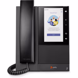 POLY Telefono multimediale aziendale CCX 500 per Microsoft Teams e abilitato per PoE, IP Phone, Nero, Cornetta cablata, 24 li ...
