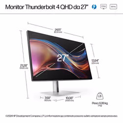 HP Monitor serie 7 Pro QHD Thunderbolt 4 da 27'' - 727pu - Vista aggiuntiva 7