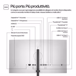 HP Monitor serie 7 Pro 4K per videoconferenze da 27'' - 727pm - Vista aggiuntiva 6
