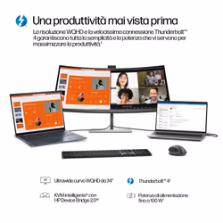 HP Monitor serie 7 Pro WQHD per videoconferenze da 34'' - 734pm - Vista aggiuntiva 8
