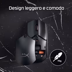 HP HyperX Pulsefire Haste 2 Core Wls – Mouse da gaming (nero/nero) - Vista aggiuntiva 7