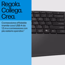 HP 485 Comfort Wired Keyboard - Vista aggiuntiva 7