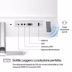 HP Series 5 23.8 inch FHD Monitor with Speakers - 524sa - Vista aggiuntiva 6