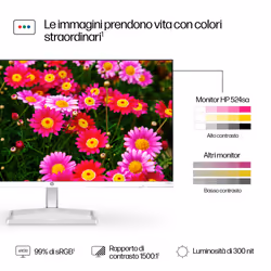 HP Series 5 23.8 inch FHD Monitor with Speakers - 524sa - Vista aggiuntiva 8
