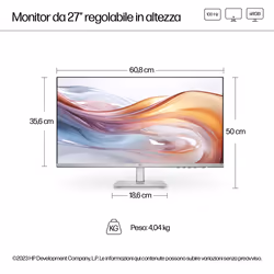 HP Series 5 Monitor Serie 5 27" FHD ad altezza regolabile – 527sh - Vista aggiuntiva 8
