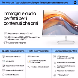 HP Series 5 27 inch FHD Monitor with Speakers - 527sa - Vista aggiuntiva 8