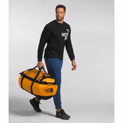 The North Face Base Camp Duffel L borsone 95 L Poliestere Nero, Giallo - Vista aggiuntiva 5
