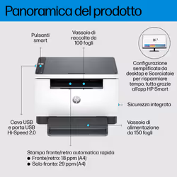 HP LaserJet Stampante multifunzione M234d - Vista aggiuntiva 2