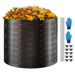 Compostiere da Giardino 1000L Contenitore per Compost da Esterni in hdpe Espandibile Diametro 106,68 cm Grande Capacita per la Raccolta delle Foglie
