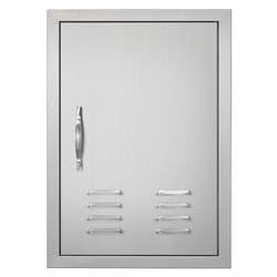 Porta di Accesso per Cucina, Porta Singola da Cucina Esterna da 17' x 24', Porta da Incasso in Acciaio Inox, con Prese deAria e Gancio, per Isola