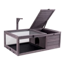 Vevor - Habitat per Tartarughe, Casa per Tartarughe in Legno per Interni ed Esterni, Recinto per Tartarughe con Supporto per Luce Sospesa, Recinto
