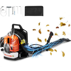 Vevor - Soffiatore per Foglie a Gas, Spazzaneve a Zaino a 2 Tempi 63CC, Serbatoio Carburante da 1,89 l, Volume deAria 1110 cfm per Cura del Prato,