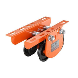 VEVOR Carrello Porta Paranco Elettrico Capacita di Carico 0,5T, Carrello con Trave di Spinta in Acciaio Legato Larghezza Regolabile 60-120mm, Porta