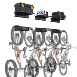 VEVOR Portabiciclette, 6 Portabiciclette Larghezza 1219,2 mm, Supporto a Parete per Deposito Biciclette con 3 Ripiani, Organizer per Casa e Garage,