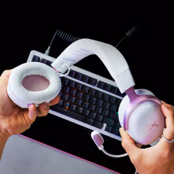 HyperX Cloud III – Gaming Headset (Bianco/Rosa) - Vista aggiuntiva 5
