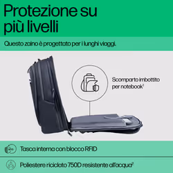 HP Zaino Travel Plus 30L per notebook da 17" - Vista aggiuntiva 5