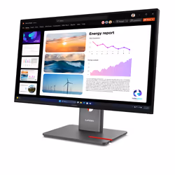 Lenovo ThinkVision P24Q-40 Monitor PC 60,5 cm (23.8") 2560 x 1440 Pixel Quad HD LCD Nero - Vista aggiuntiva 2