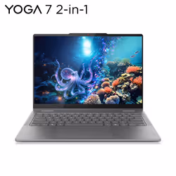 Lenovo Yoga 7 2-in-1 14ILL10 Intel Core Ultra 7 256V Ibrido (2 in 1) 35,6 cm (14") Touch screen WUXGA 16 GB LPDDR5x-SDRAM 512 GB SSD Wi-Fi 7 (802.11be) Windows 11 Home Grigio