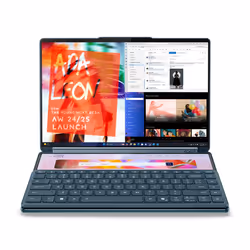 Lenovo Yoga Book 9 14IAH10 Intel Core Ultra 7 255H Ibrido (2 in 1) 35,6 cm (14") Touch screen 2.8K 32 GB LPDDR5x-SDRAM 1 TB SSD Wi-Fi 7 (802.11be) Windows 11 Home Italiano Colore foglia di tè