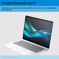 HP Elite x360 1040 G11 Intel Core Ultra 7 155H 14" Touch 16 GB LP512 GB SSD Win11 Pro Argento - Vista aggiuntiva 5