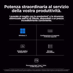 HP ZBook Power 16 G11 A Ryzen 7 8840HS 16" 32 GB 1 TB SSD NVIDIA RTX A1000 Win11 Pro Grigio - Vista aggiuntiva 6