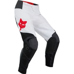 FOX 180 Flow Pantaloni da motocross, bianco-rosso, dimensione 30 per uomo
